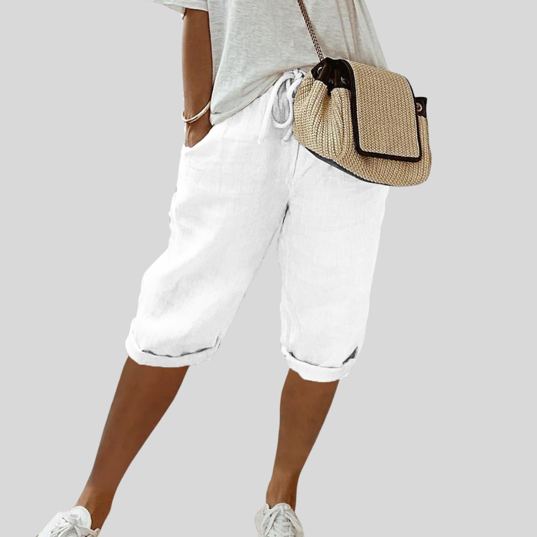 Monica | Elastic-Waist Fluid Pants