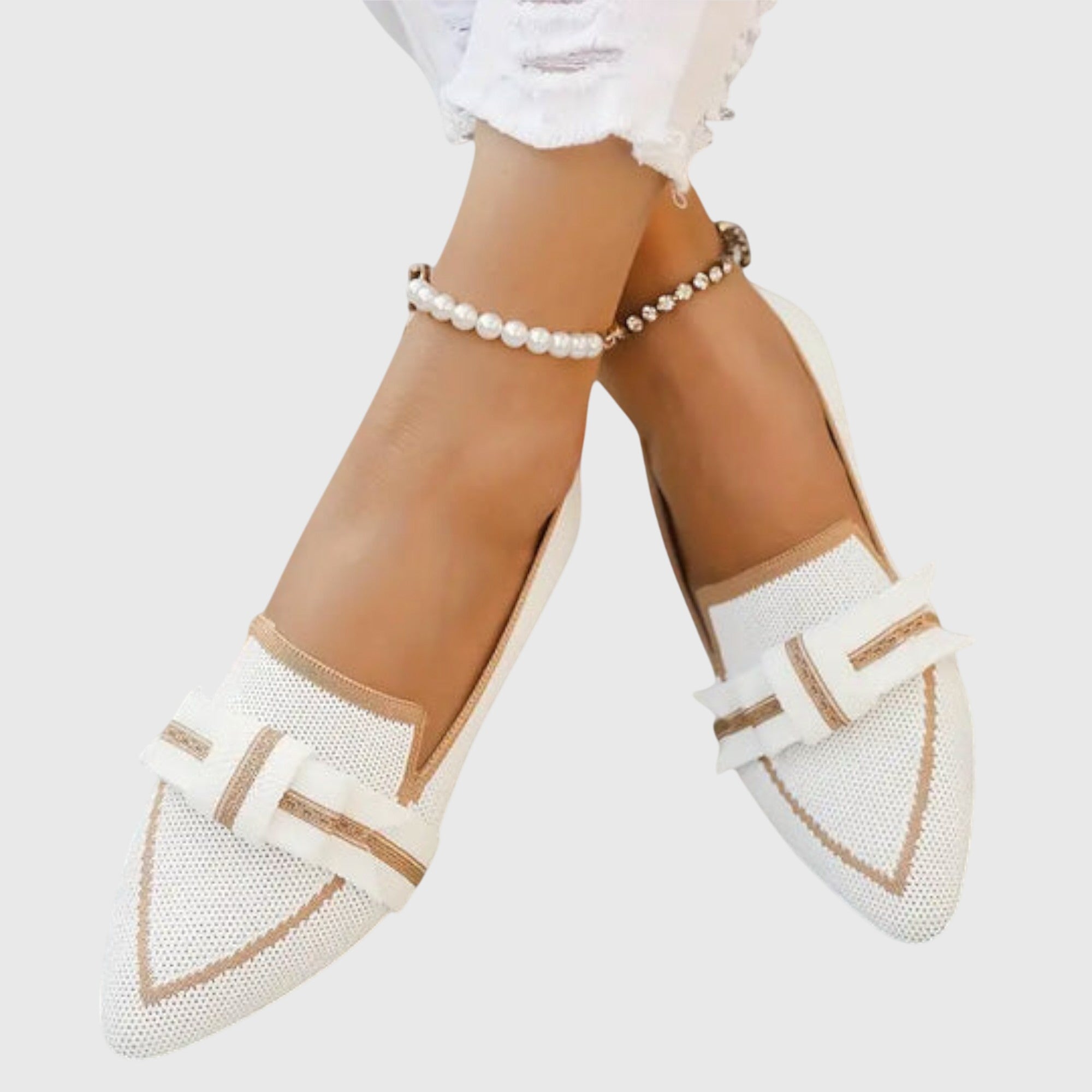 Knot-Detail Flat Shoes