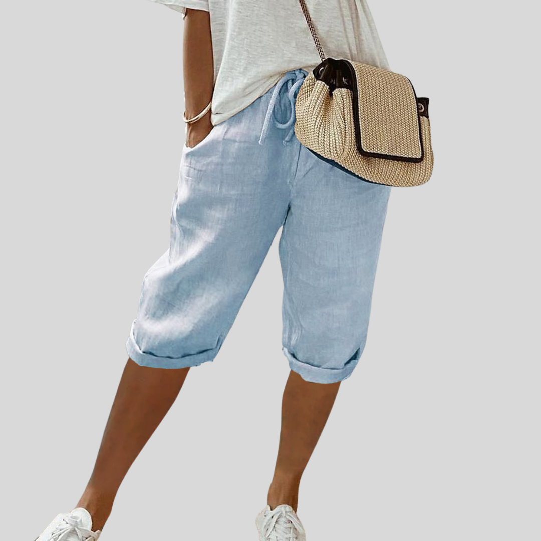 Monica | Elastic-Waist Fluid Pants