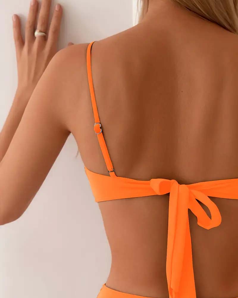 Ava | High-Waisted Pleated Bikini