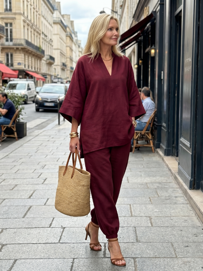 Cecily | V-Neck Tunic Set