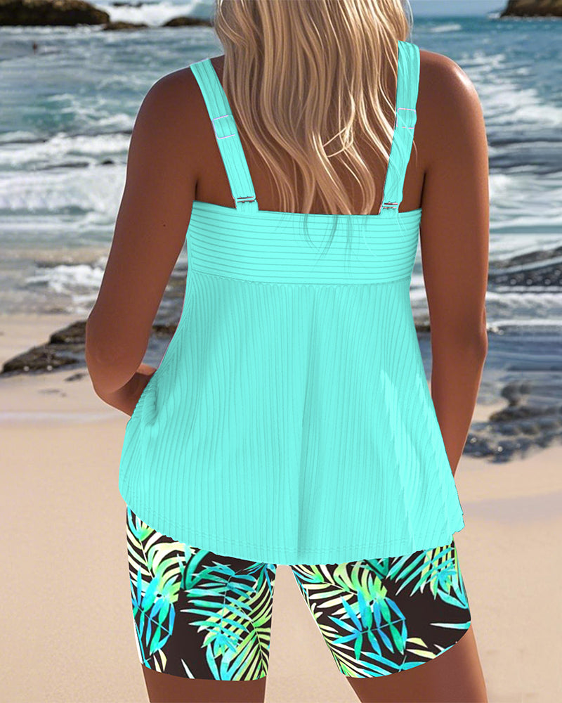 Harper | Tankini Set β Vest-Style Top