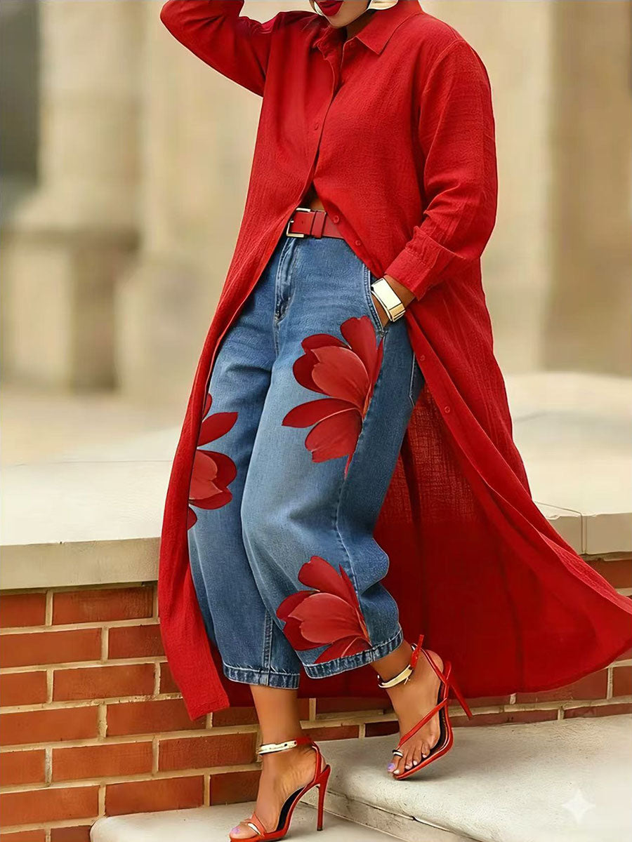 Sophia - Elegant Floral Pants