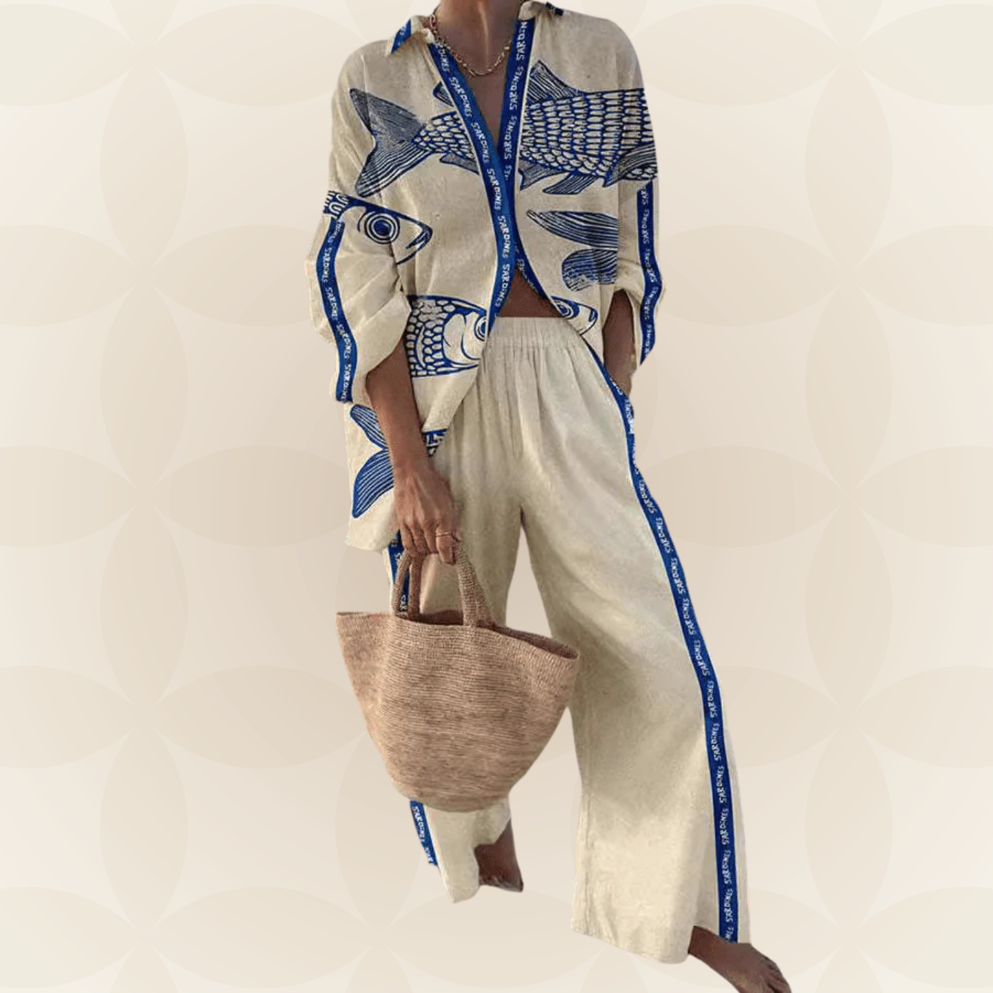 M&H | Linen-Cotton Blouse & Pants Set