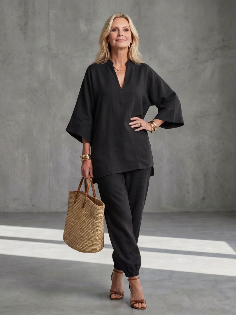 Cecily | V-Neck Tunic Set