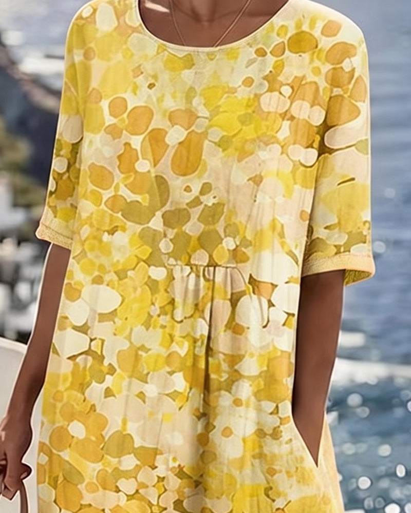 Sierra | A-Line Cotton-Blend Midi Dress