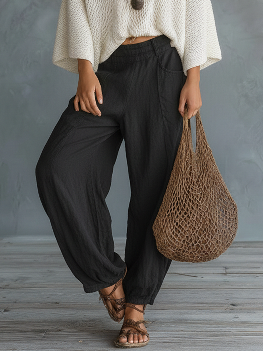 Aisha | Cape-Sleeved Sweater & Harem Pants Set