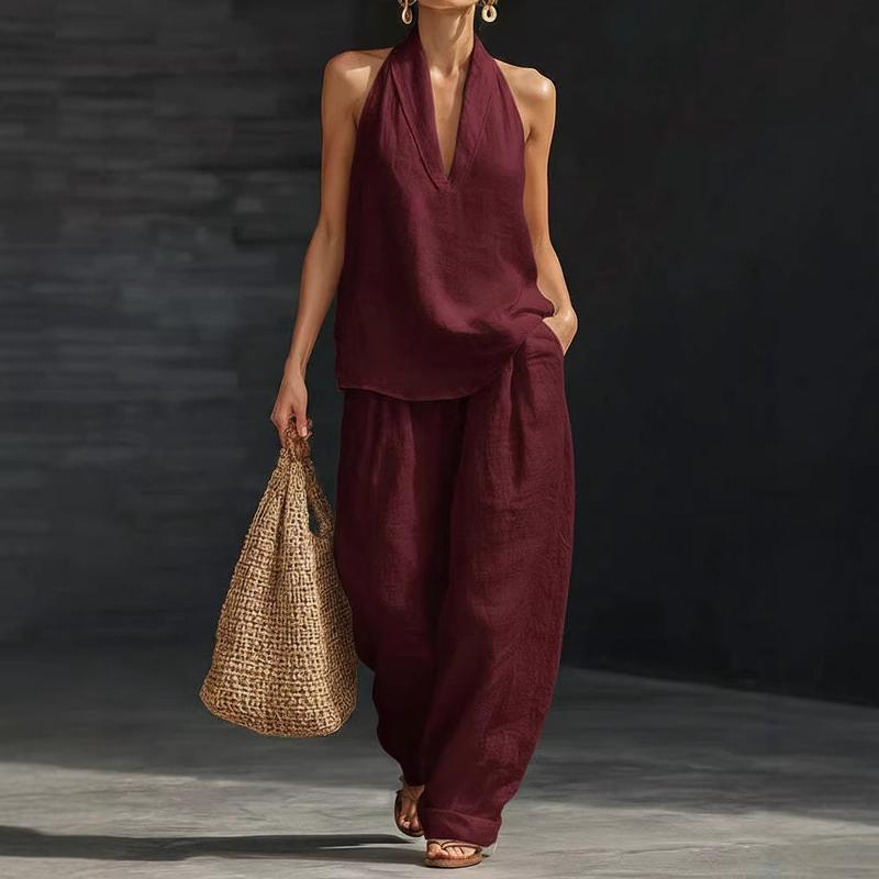 Ava | Linen-Textured Two-Piece Set