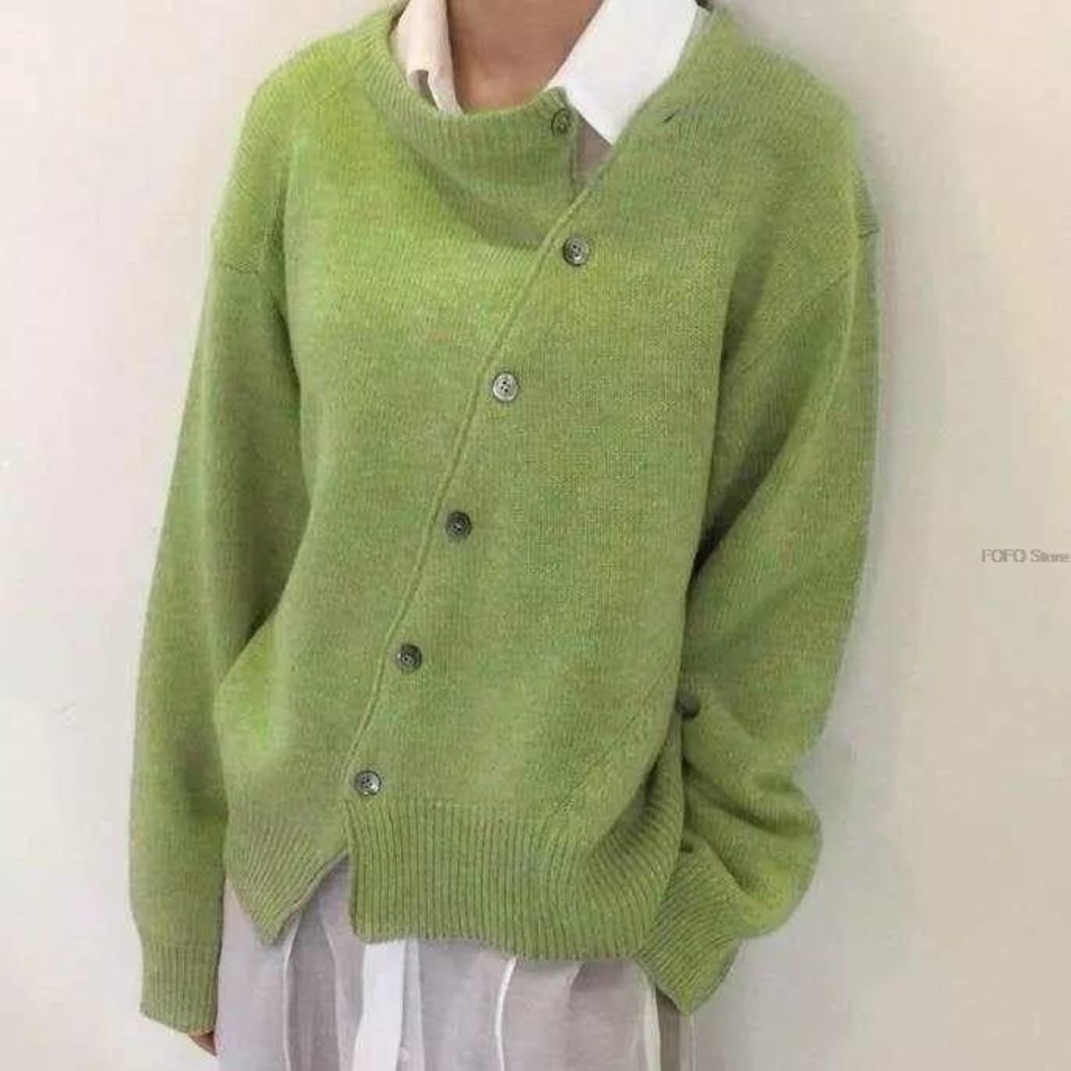 Maya | Asymmetric Button-Front Cardigan