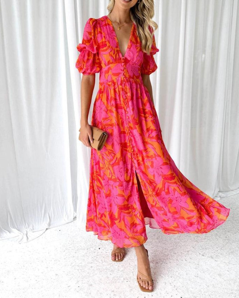 Maya | V-Neck Maxi Dress