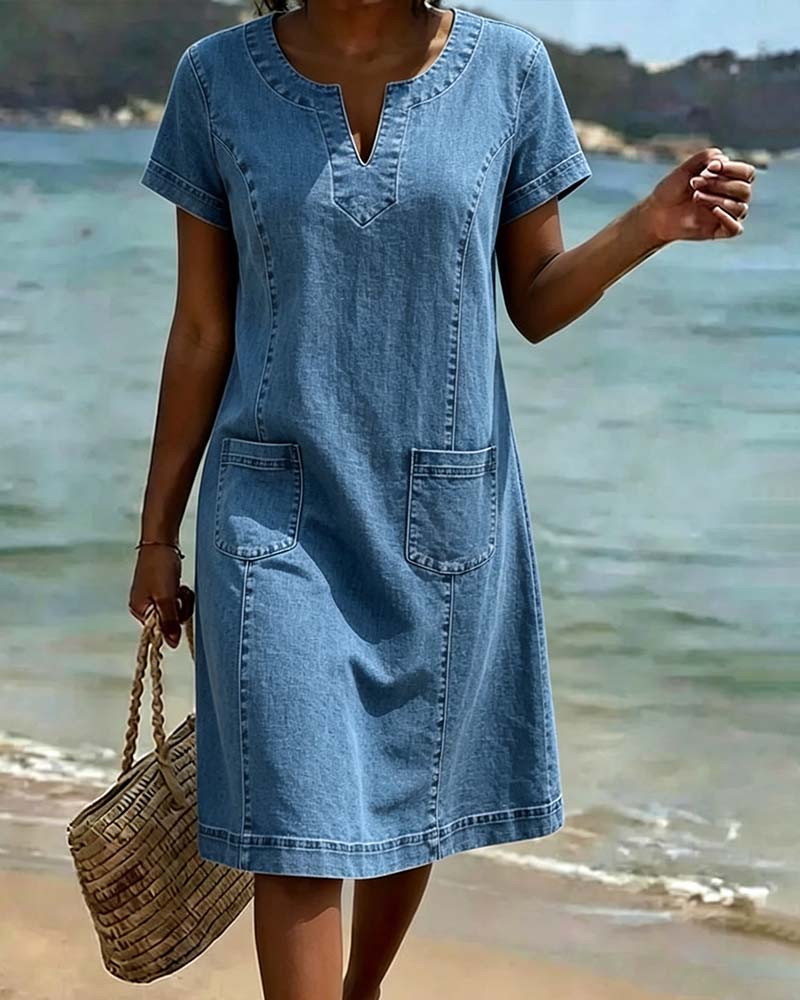 Maya | Denim Sheath Dress