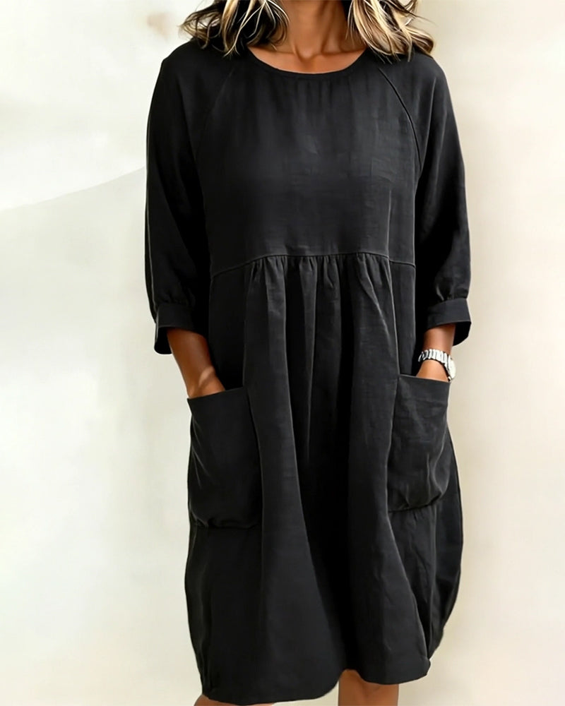 Three-Quarter Sleeve Dress