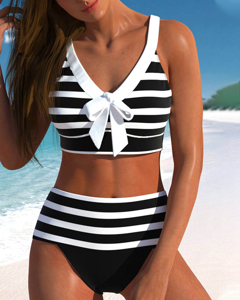 Madison | Striped High-Waisted Bikini