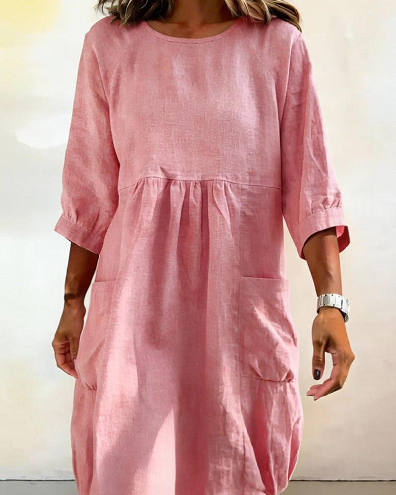 Three-Quarter Sleeve Dress