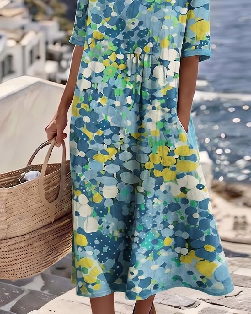 Sierra | A-Line Cotton-Blend Midi Dress