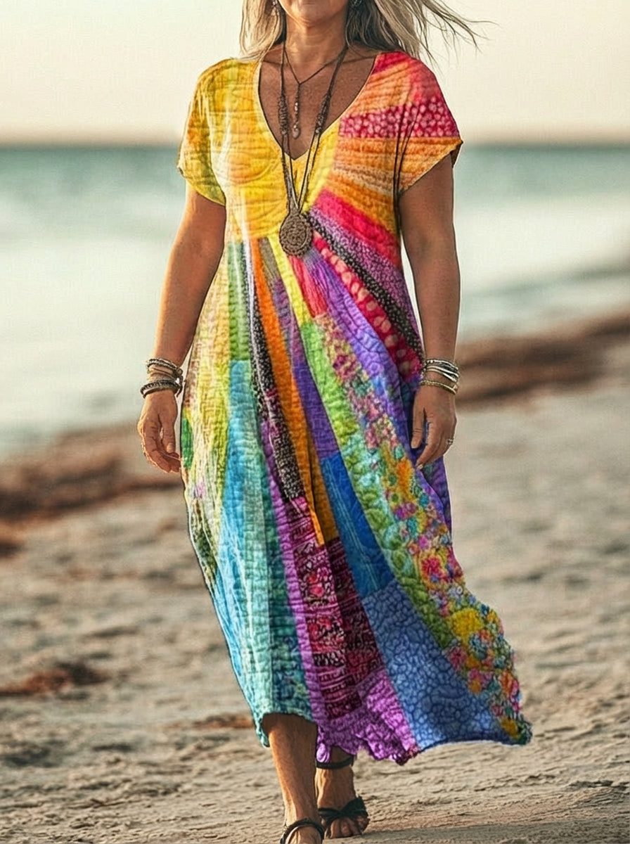 Jasmine | Printed Bohemian Maxi Dress