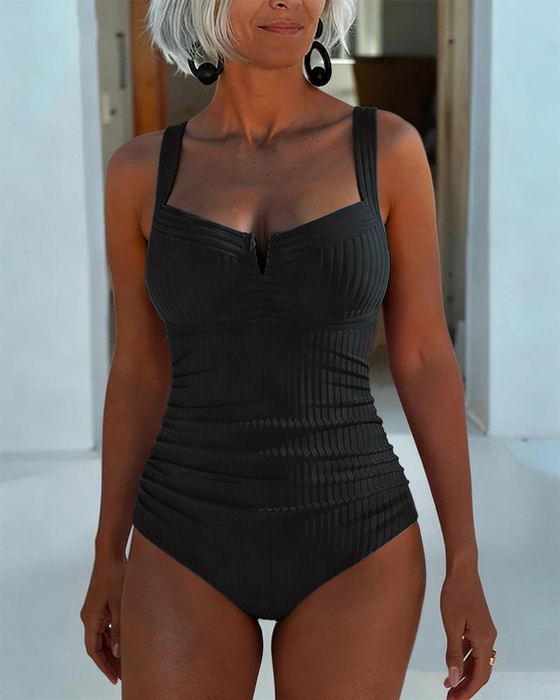 Serena | One-Piece Swimsuit, Square Neck Spaghetti Straps