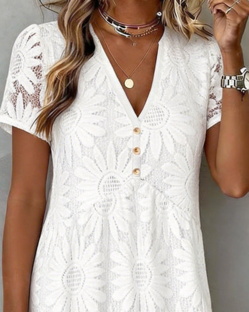Maya | Cotton-Blend A-Line Dress