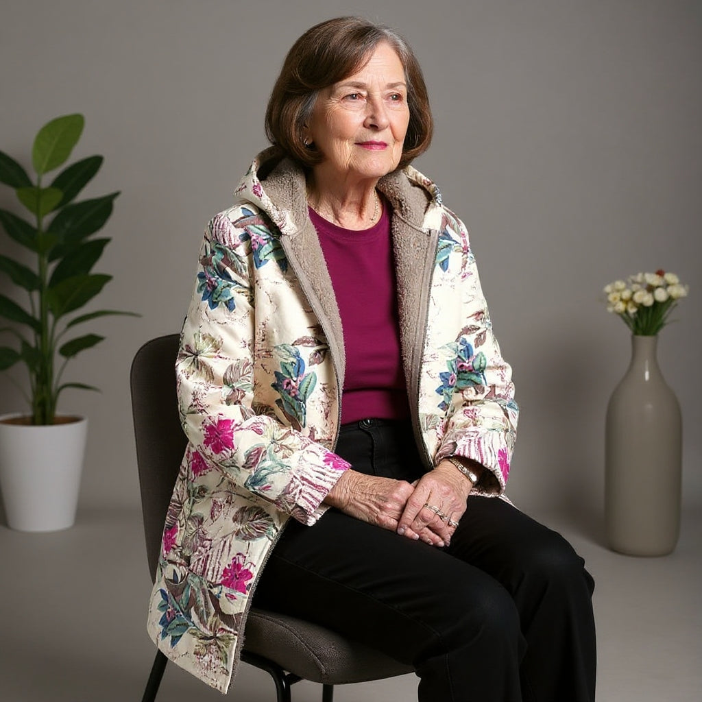 Floral Print Fleece Jacket