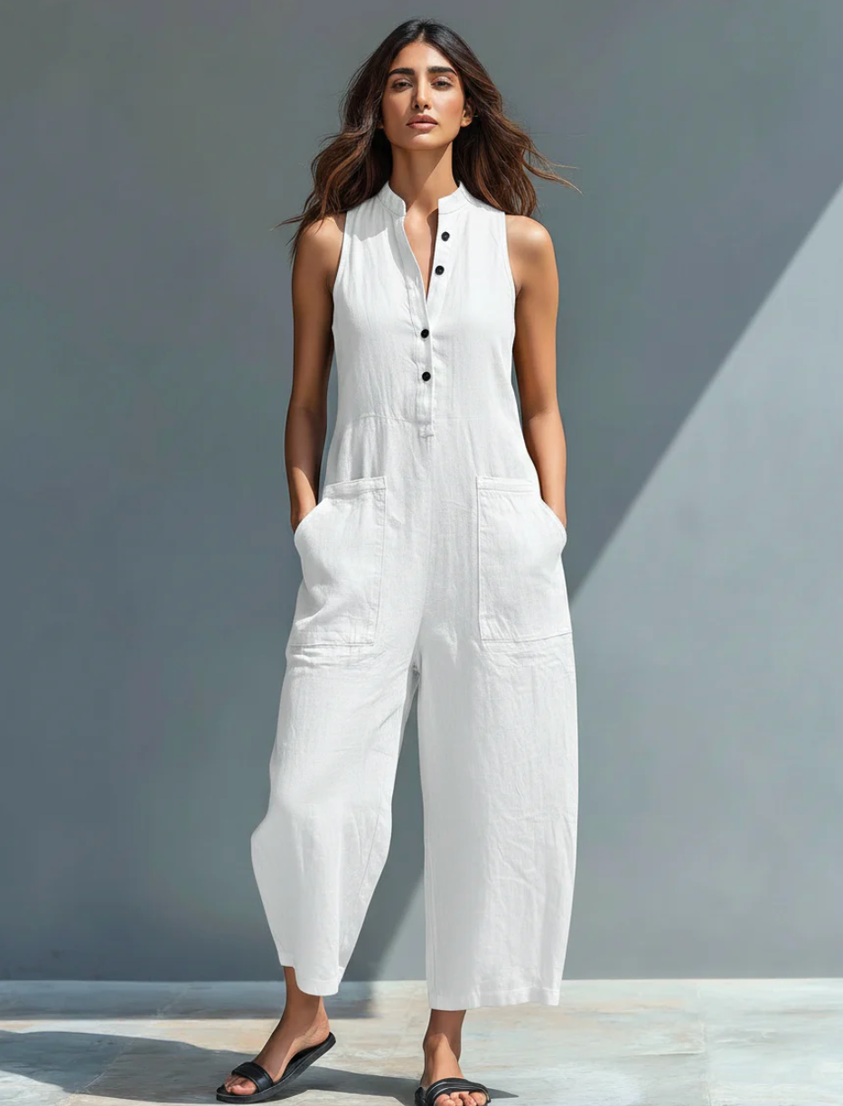 Imani | Linen-Blend Jumpsuit