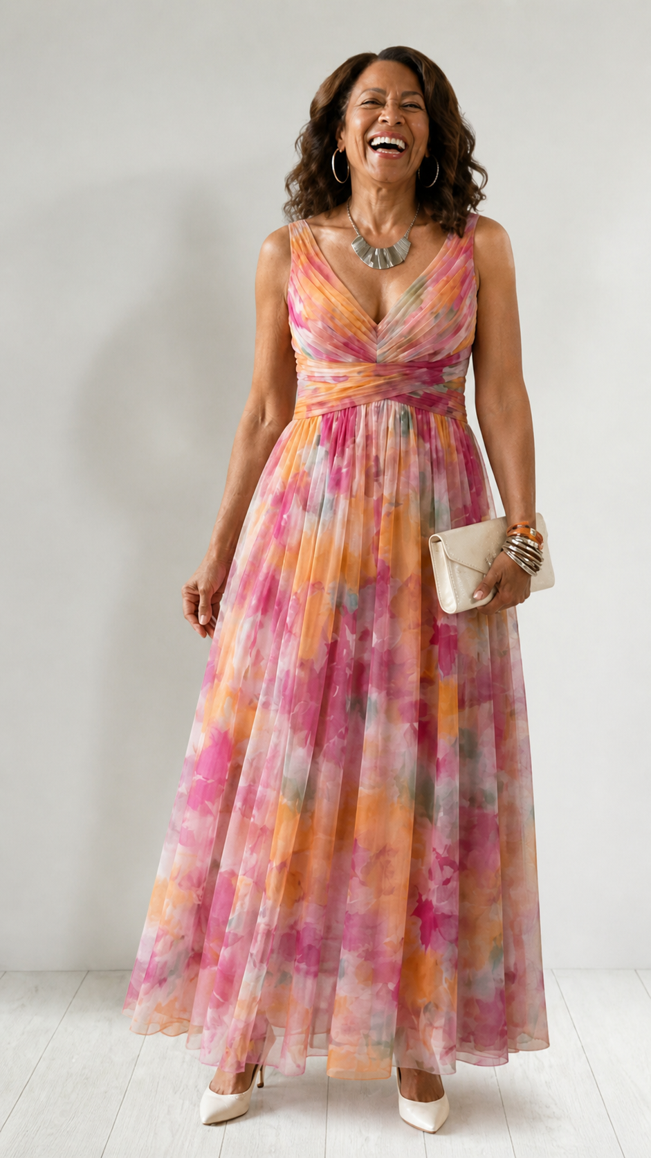 Maya | Sleeveless Wrap Maxi Dress