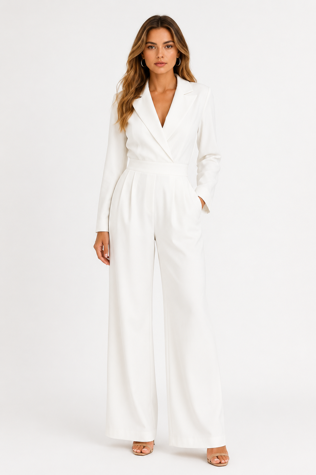 Harper | Blazer-Cut Wide-Leg Jumpsuit