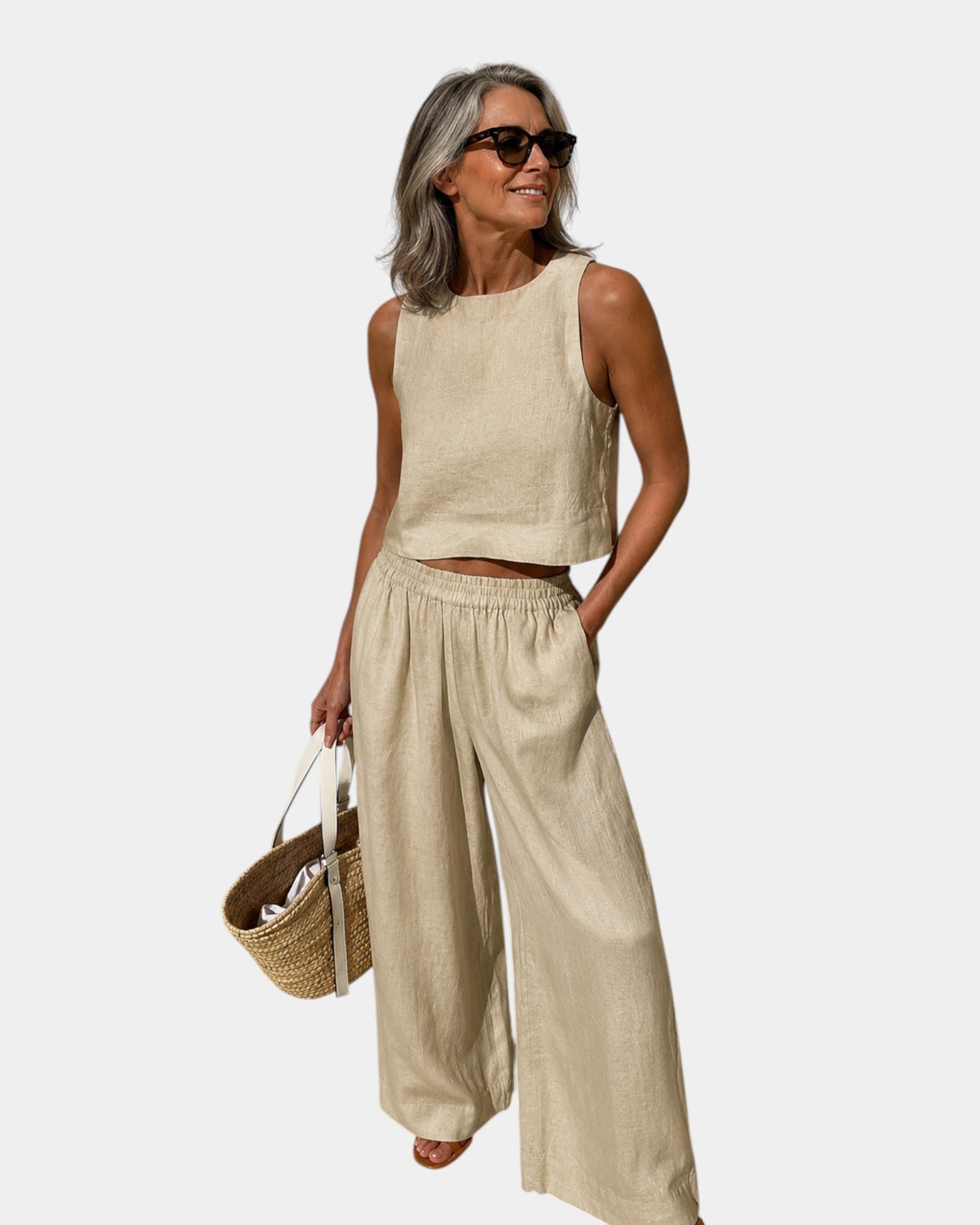 Scheherazade | Cotton and Linen Blouse and Pants Set