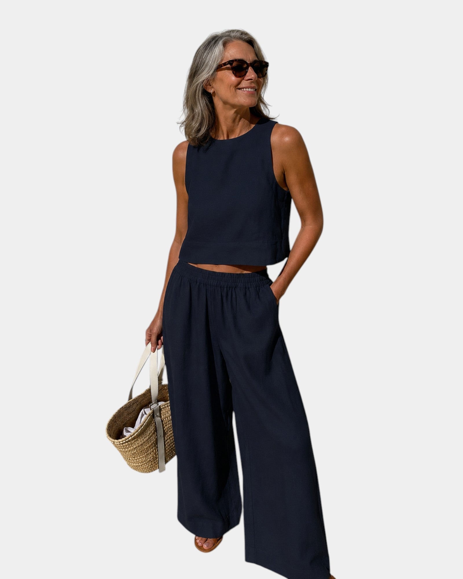 Scheherazade | Cotton and Linen Blouse and Pants Set