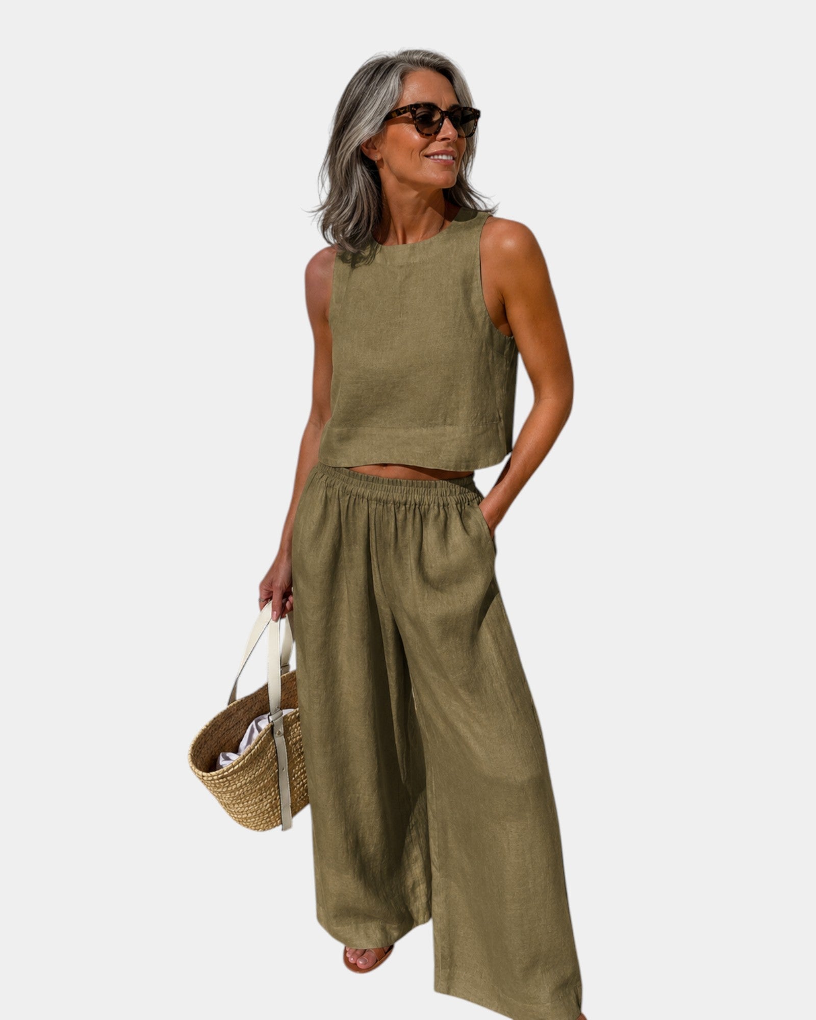Scheherazade | Cotton and Linen Blouse and Pants Set