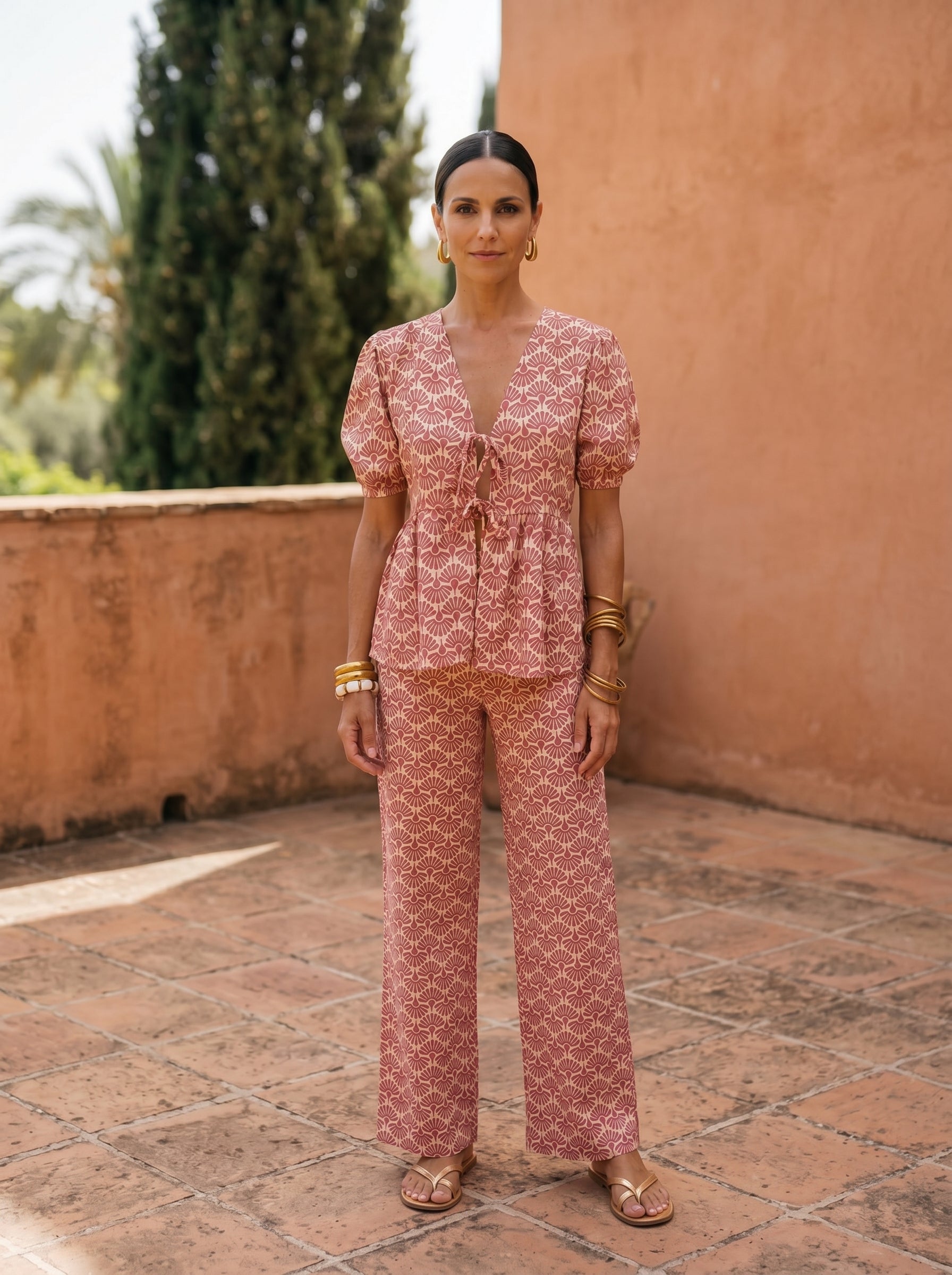 Samantha | Two-Piece Set, Modern Print