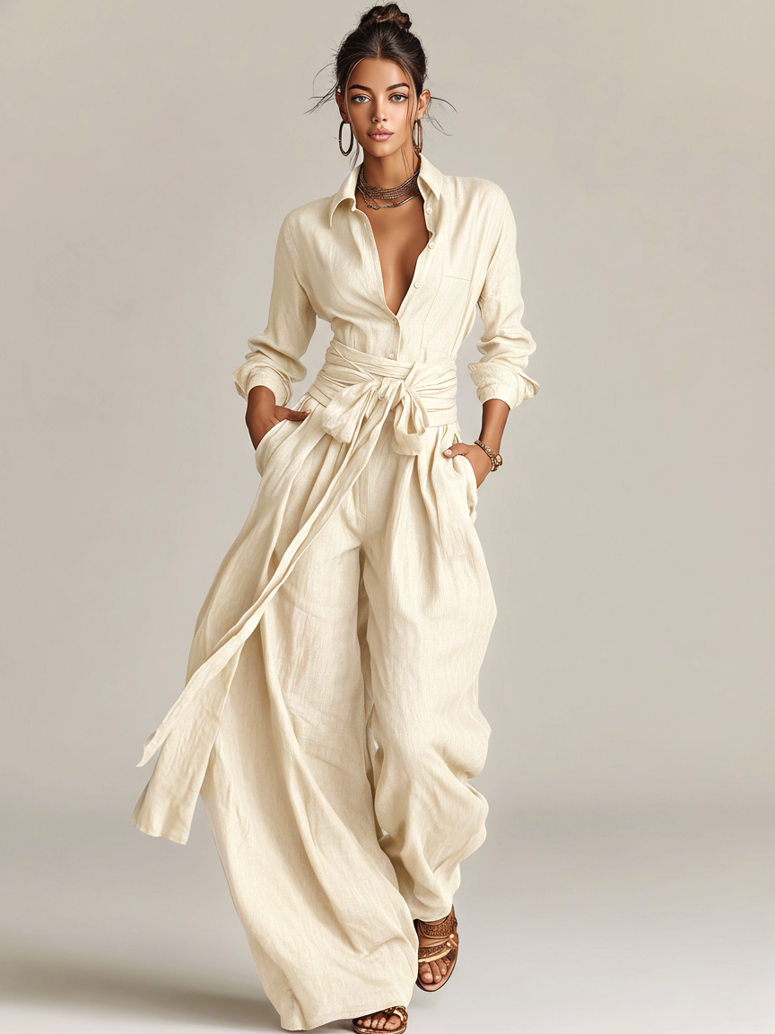 Samantha | Cotton-Linen Jumpsuit