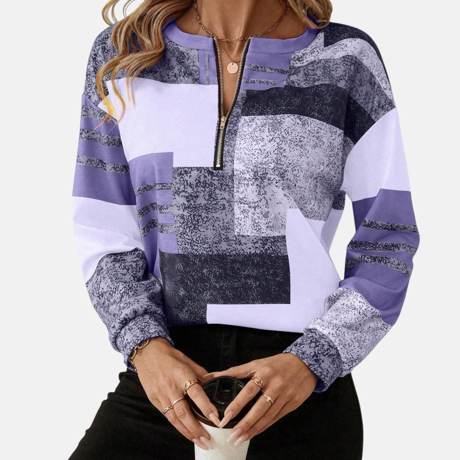 Relaxed Half-Zip Sweatshirt