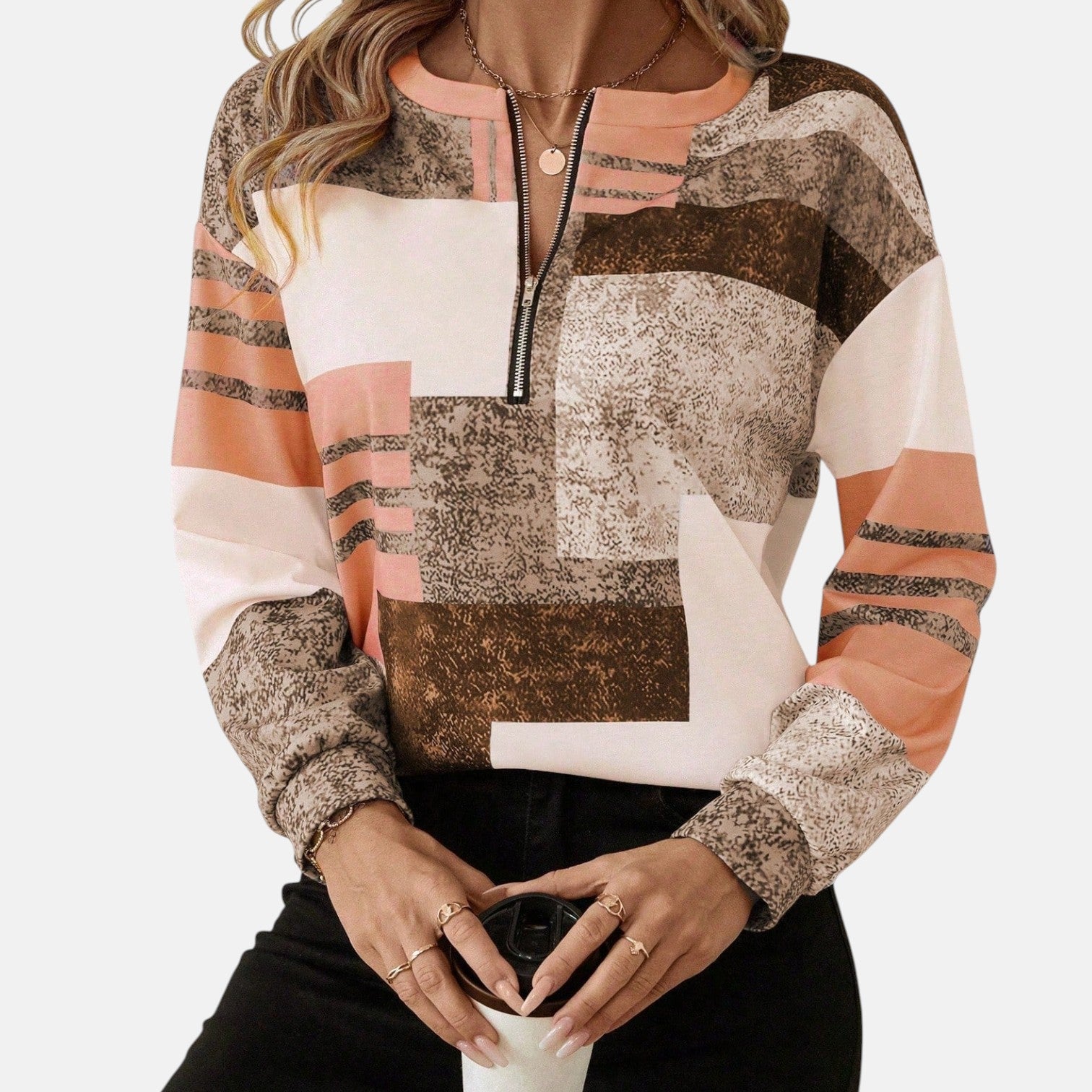 Relaxed Half-Zip Sweatshirt