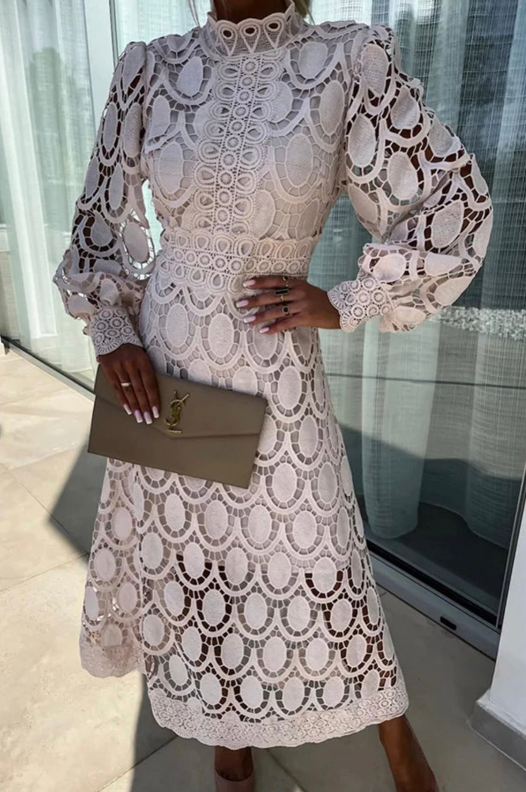 Naomi | Lace Midi Dress