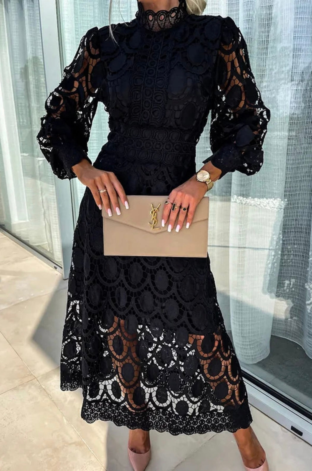 Naomi | Lace Midi Dress