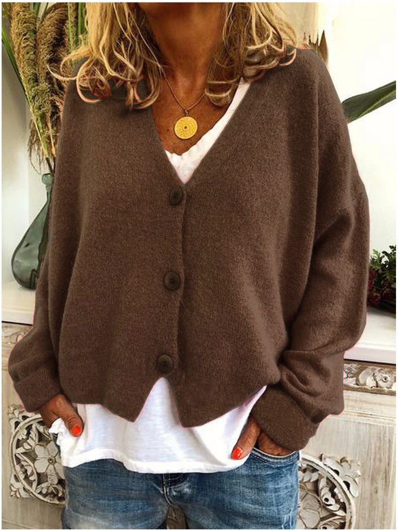 Aisha | V-Neck Button-Front Knit Cardigan