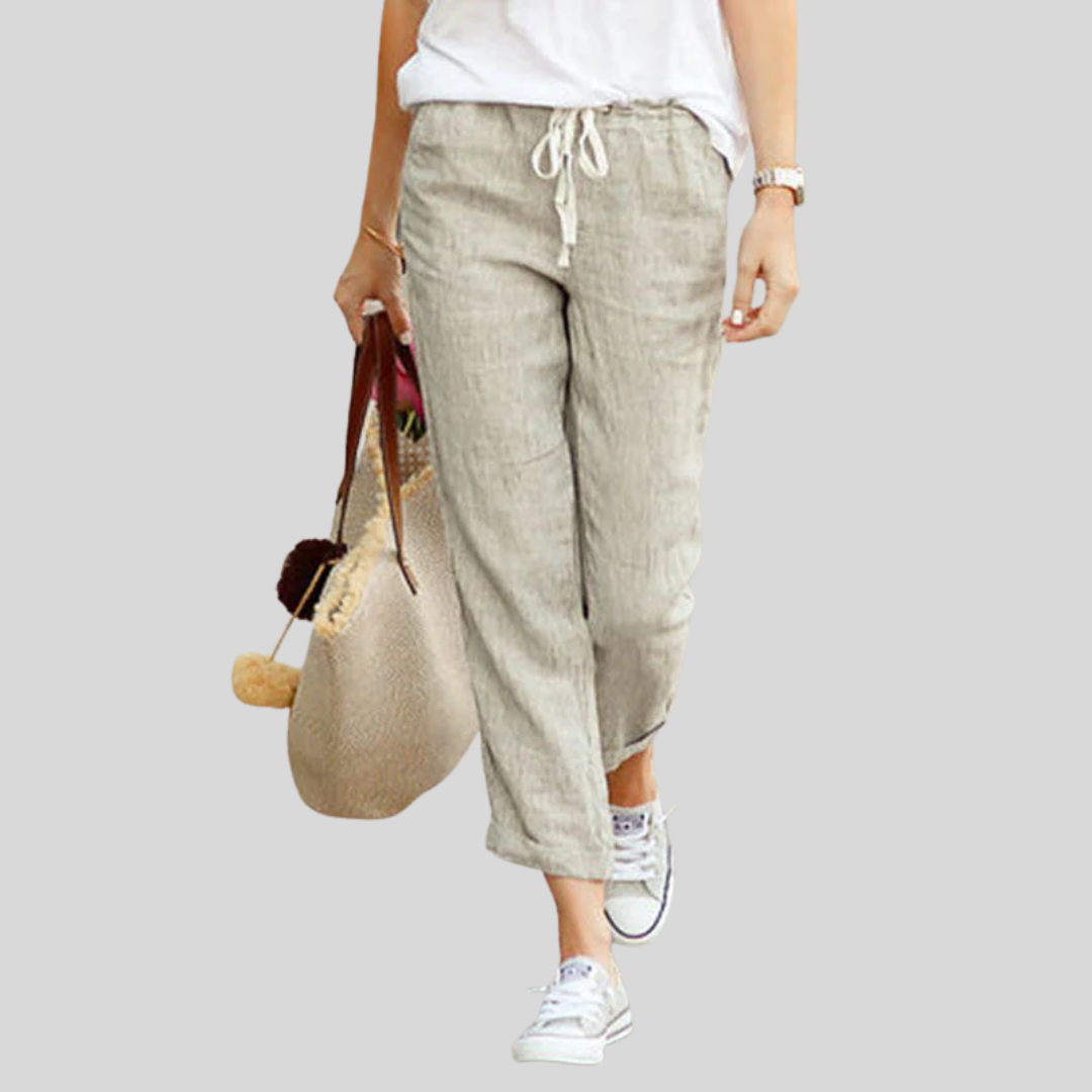Naomi | Elastic-Waist Draped Pants