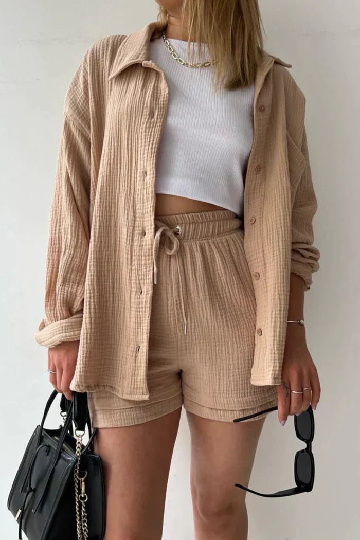 Maya | Cropped Top & High-Waisted Pants Set