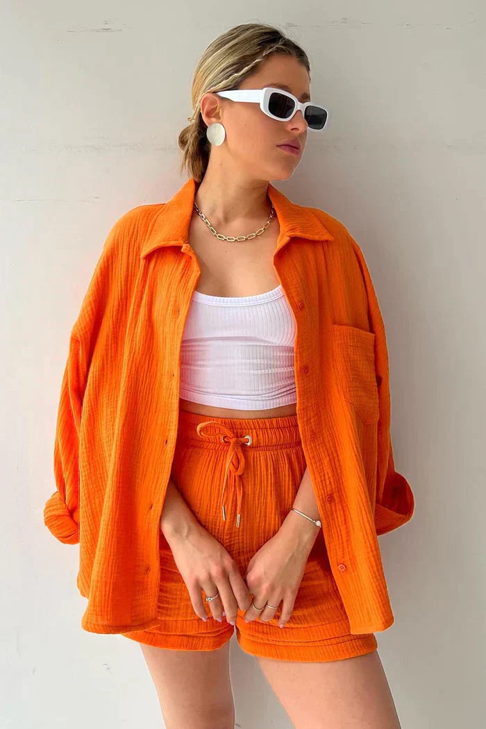 Maya | Cropped Top & High-Waisted Pants Set