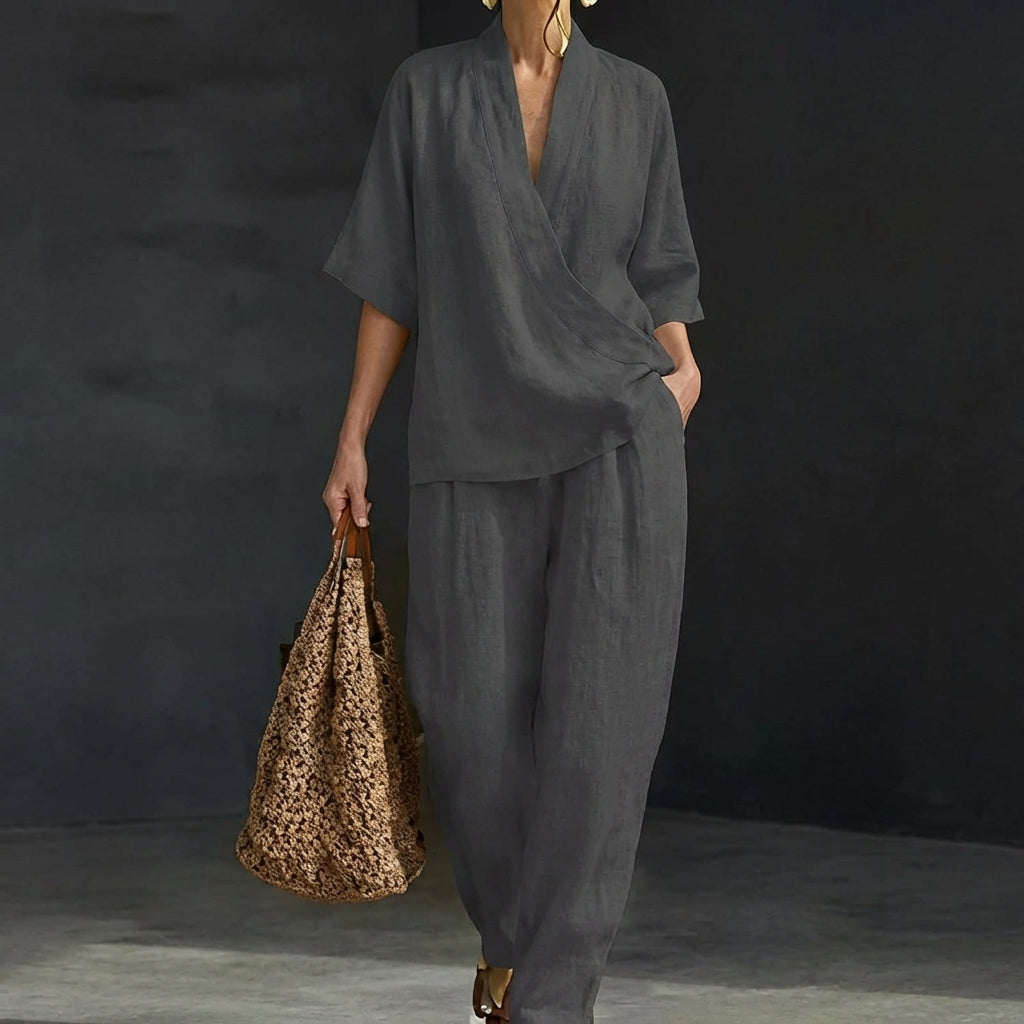 Camila | Two-Piece Set with Wide-Leg Trousers
