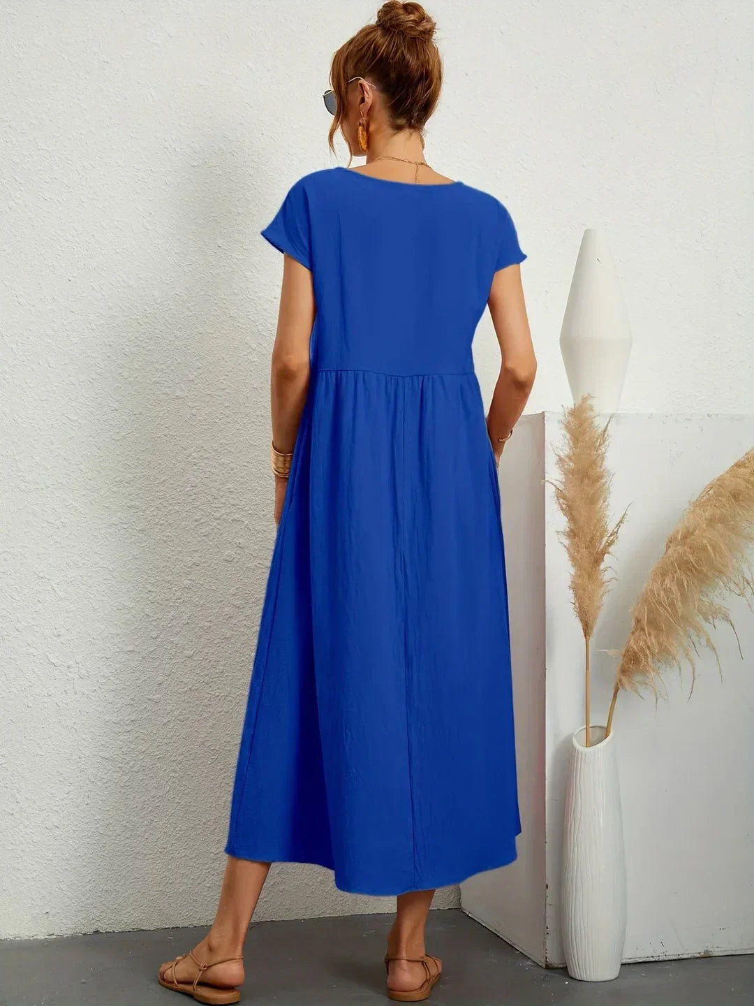 Harper | Silky Cotton Midi Dress