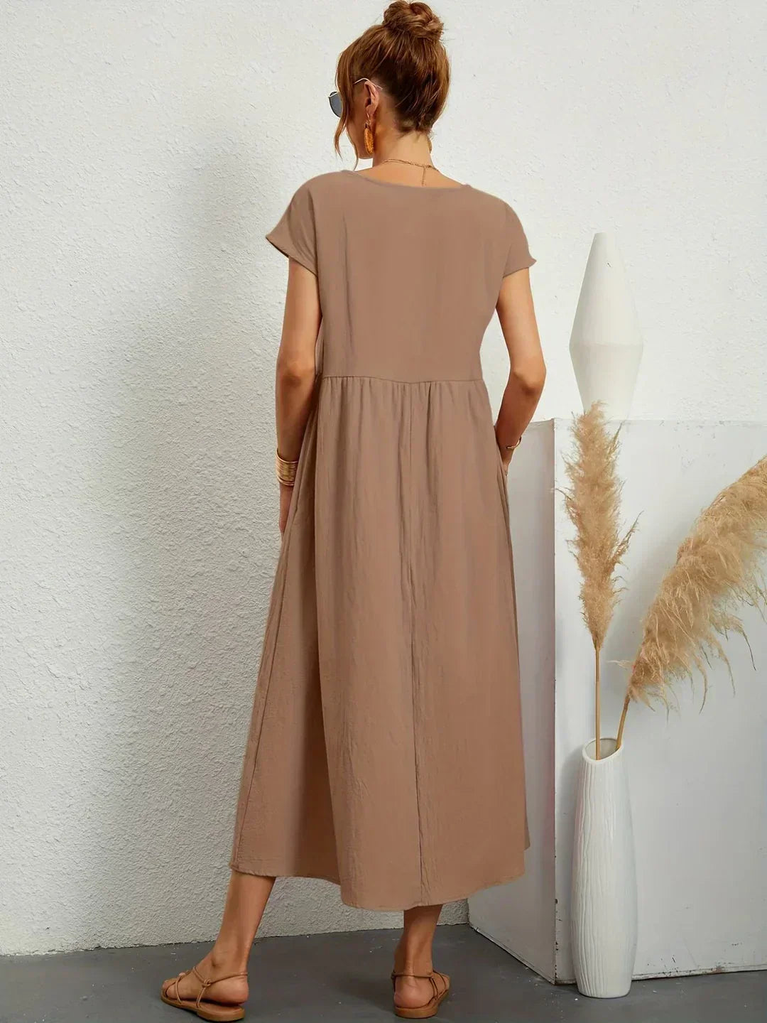 Harper | Silky Cotton Midi Dress