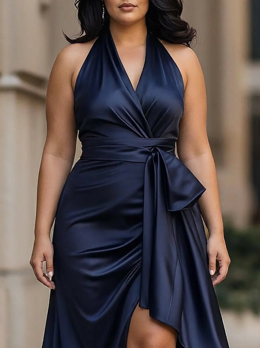 Maya | Halter Wrap Evening Dress