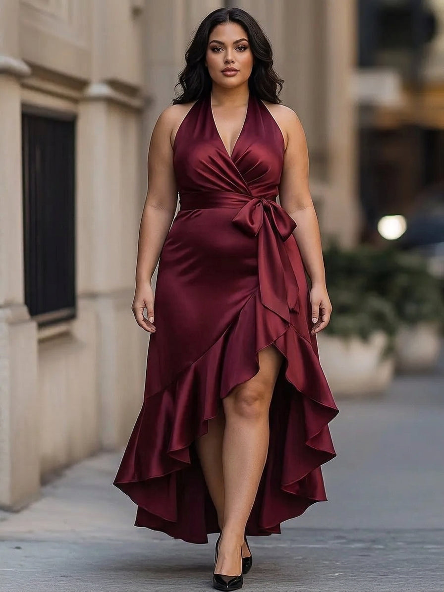 Maya | Halter Wrap Evening Dress