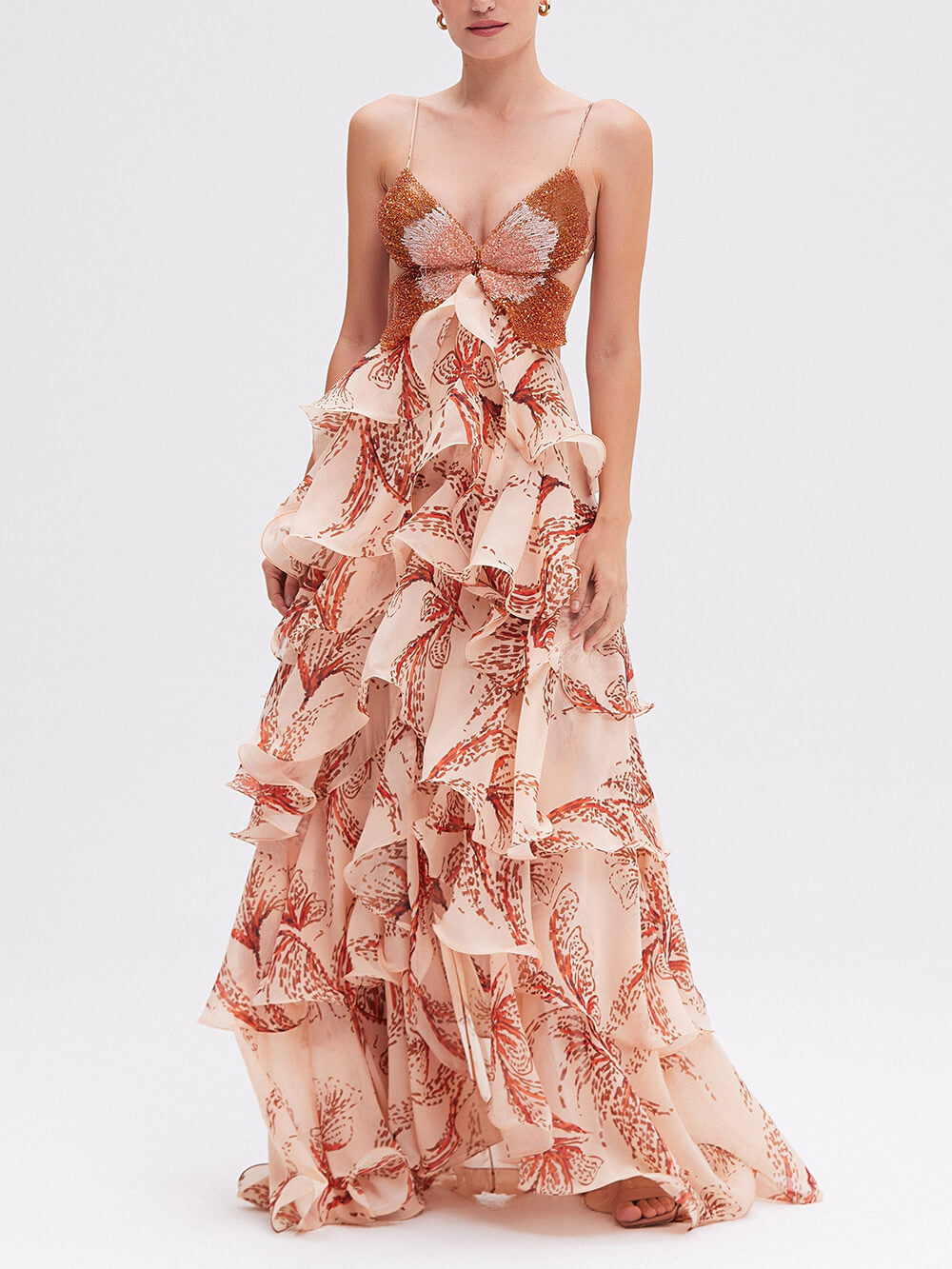 Camila | Ruffled Maxi Dress