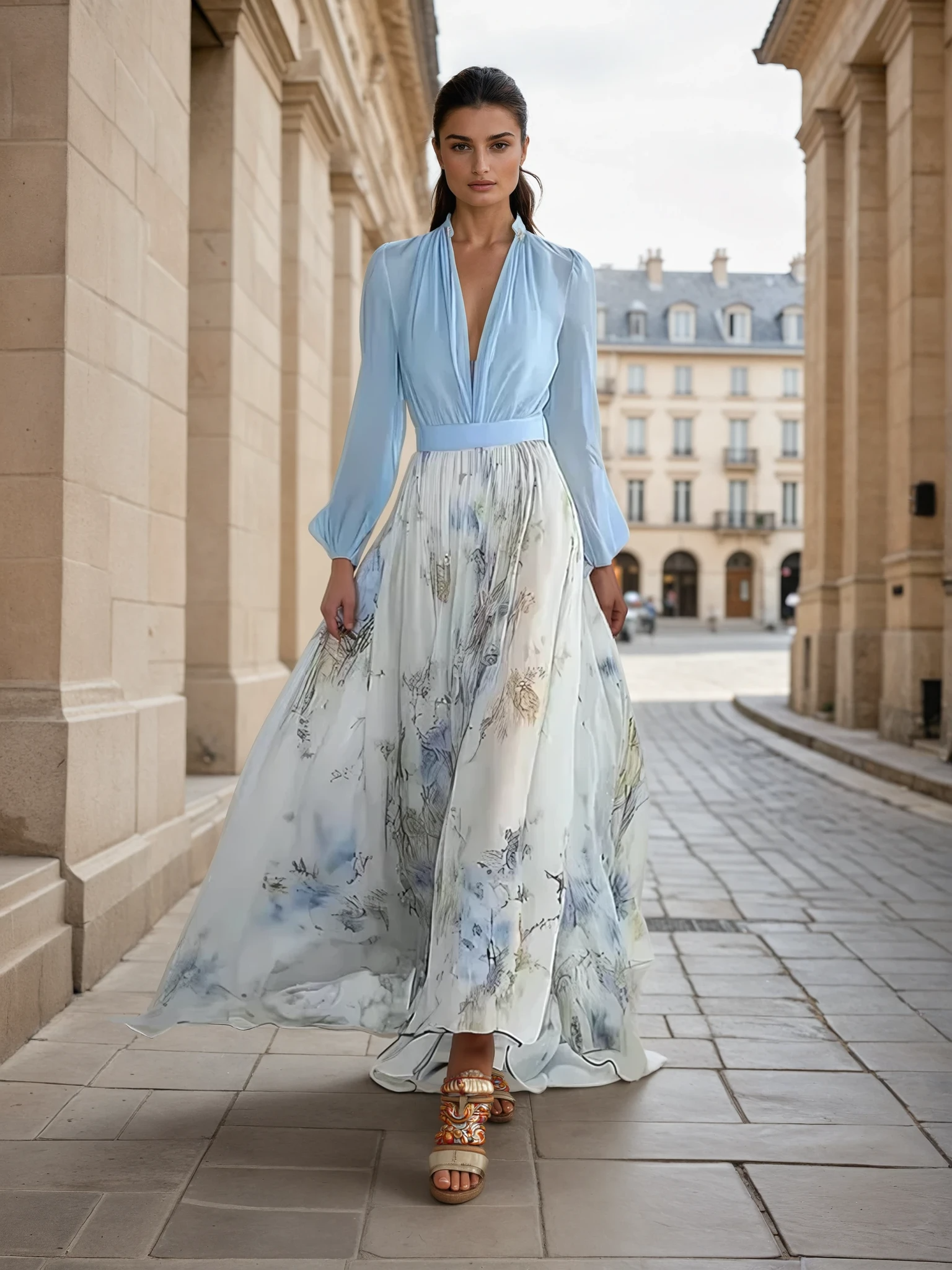 Monica | Flowing Floral Maxi Dress
