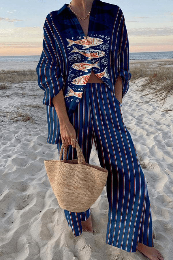 M&H | Linen-Cotton Shirt & Pants Set