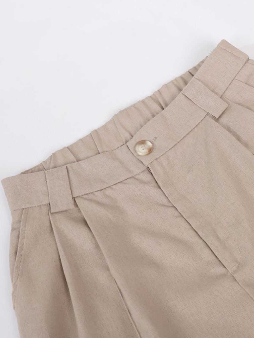 Sarah V-neck Pleated Wide-leg Pants Suit