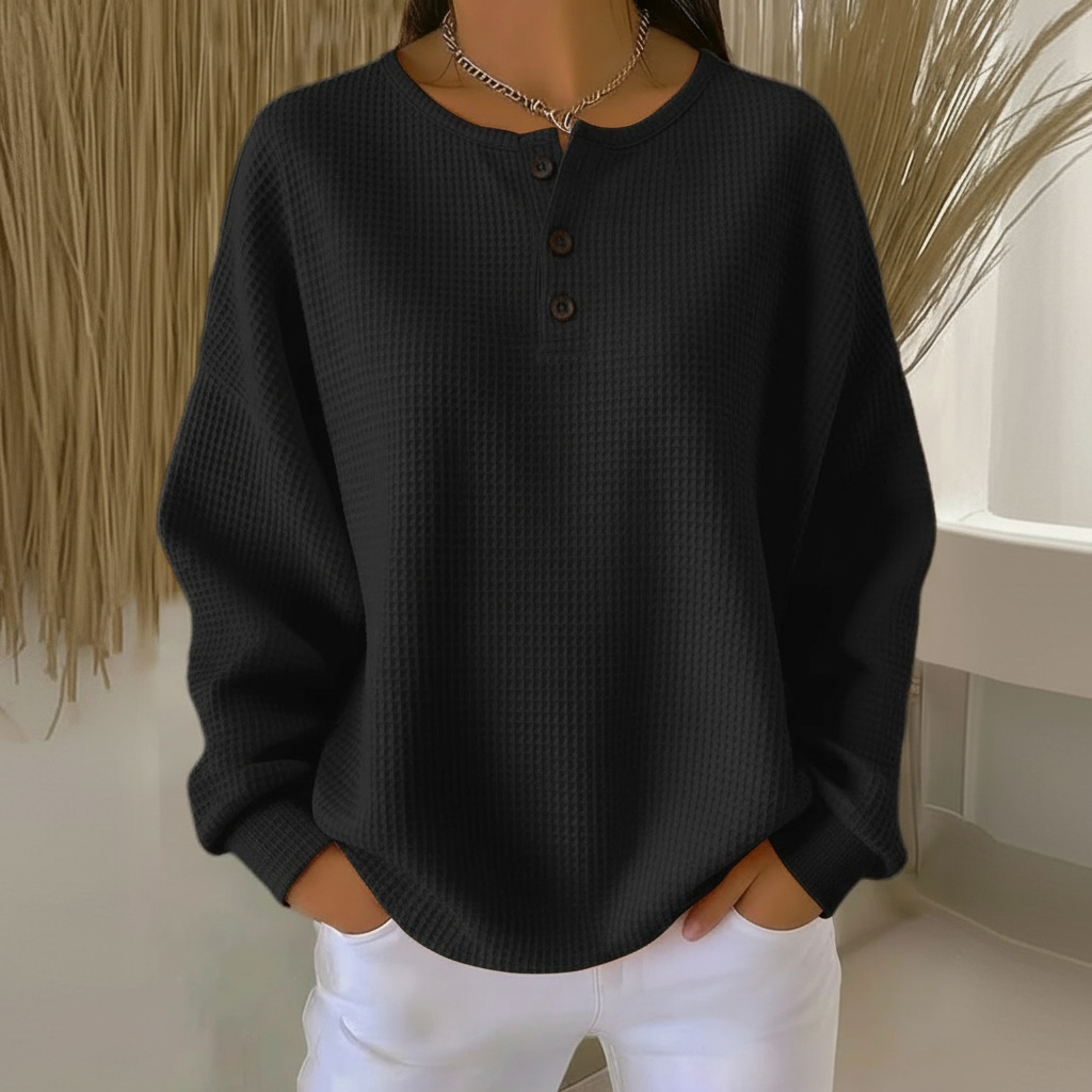 Marisol | Waffle Knit Sweatshirt