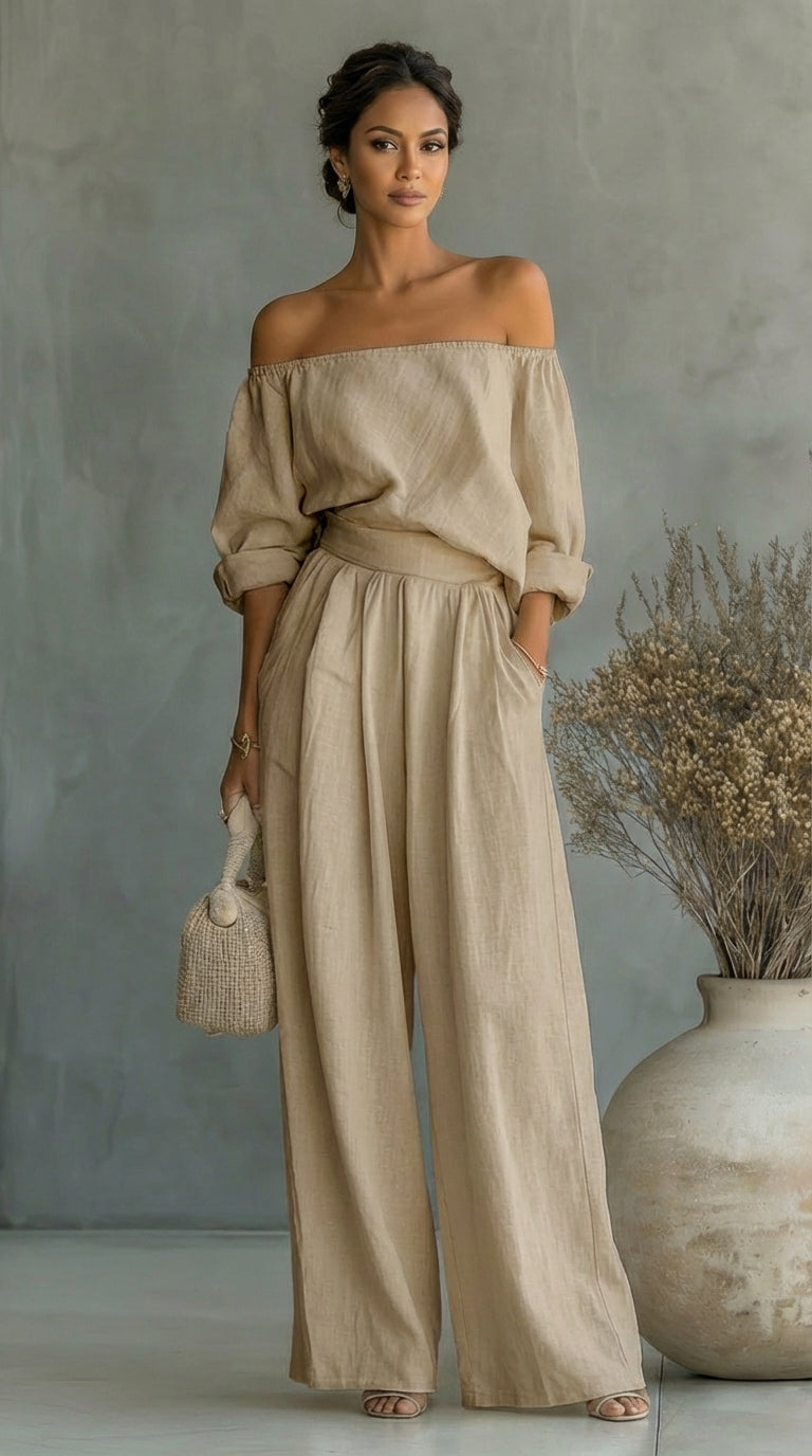 Sabrina | Two-Piece Set, Linen-Effect